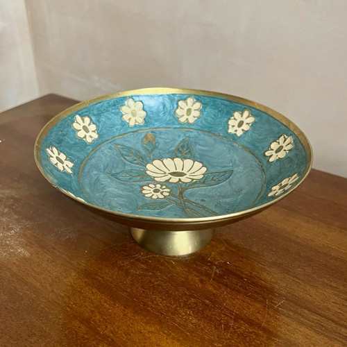 Vintage brass enameled - vintage,
