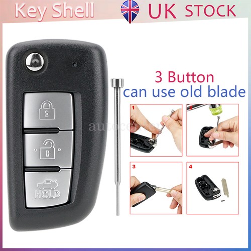Button flip remote key fob - button,