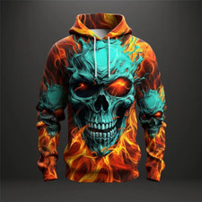 Men Hoodies Sweatshirt Skull