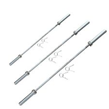 Chase Fitness Olympic Barbell Bar 2 inch Spring Clips Weight Lifting 5FT 6FT 7FT