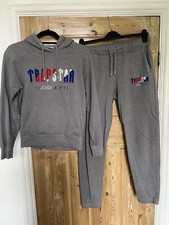Trapstar Chenille Decoded Tracksuit (Womens L) Grey , Red , White and Blue.