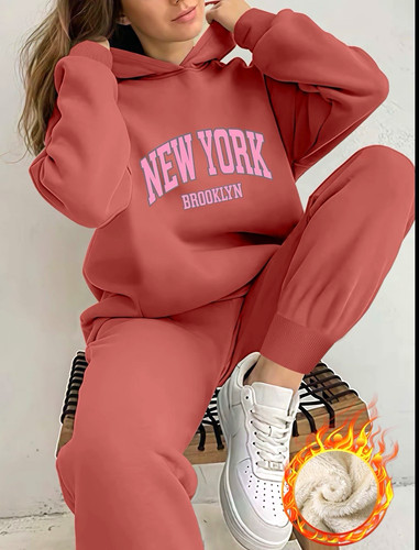 Women pink fleece lined - pink, fleece-lined