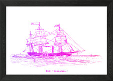 US Ship Framed Wall Art Poster