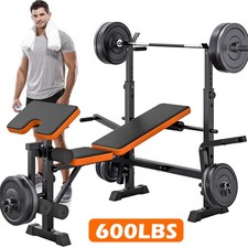 Multi-Function Weight Bench Adjustable Bench Press Set Olympic Workout Bench UK