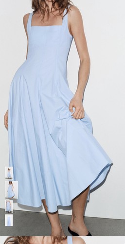 Zara poplin godet - dress, light