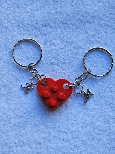 Lego 2pcs keyring heart red - lego,