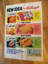 Vintage 1968 UK LAUNCH for Kelloggs Pop Tarts Full Broadsheet Colour Advert