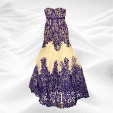 Sherri Hill Purple Nude Gown