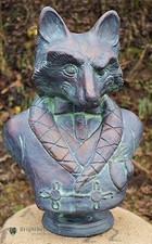 Fox Garden Ornament Bust stone statue original exclusive design Lord Reynard©