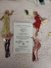 (LOT OF 4) The Glamorous Miss Monroe Ornaments Bradford Editions W/ COA