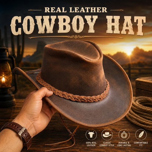 Genuine leather western cowboy - western,