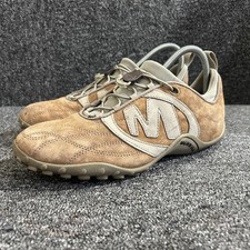 Merrell Striker Goal Trainers UK 7 Brown Leather Slip On Vintage Y2K Gorpcore