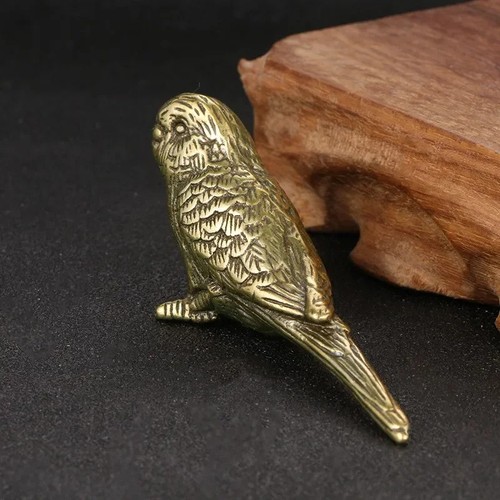 Vintage brass magpie - magpie, statue