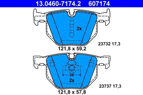 Brake pads 0460 7174 ate - pads,