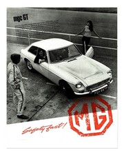 Vintage Car Poster Wall Art – MG MGC GT Classic Advertisement