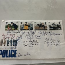 GREAT TRAIN ROBBERY -POLICE FDC - SIGNED BY 5 OF THE  MAJOR CRIMINALS 