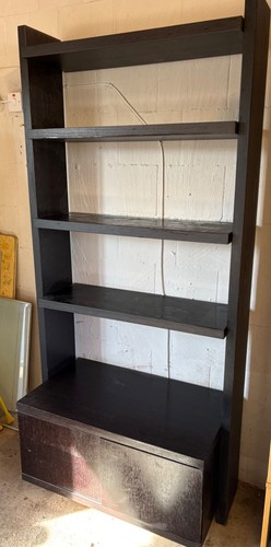 Habitat black tall shelving