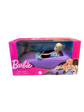 Brand New Barbie And Purple Convertible Car Set