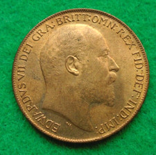 Choose Your 1902 - 1910 King Edward VII Penny , collectable- A/BU with Lustre