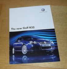 Volkswagen VW Golf R32 Mk5 Brochure 2005-2006 3.2 V6 inc DSG
