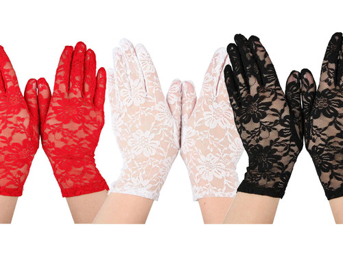 Ladies burlesque lace gloves - ladies,