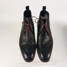 Dune London Malone Men’s Black Leather Brogue Chukka Dress Shoes UK 7