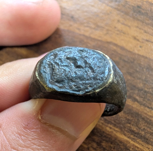 Ancient roman bronze - ancient, signet