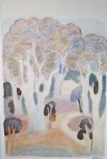 Original Watercolour ,'Woodland Landscape', Maria Geurten (1929-1998), 1980's