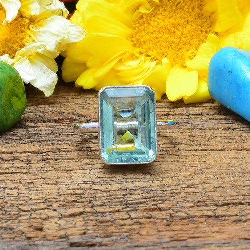 Nice aqua apatite gemstone 925 - apatite,