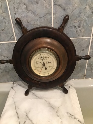 Ships wheel barometer