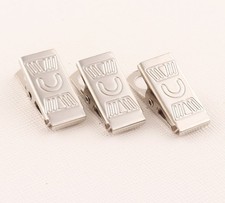 1000 SILVER Metal Clips ID Badge Dummy Clip holder Soother Strap Craft Crocodile