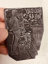 Vintage Letterpress Printing Thick Plate Christmas Holiday Wear 