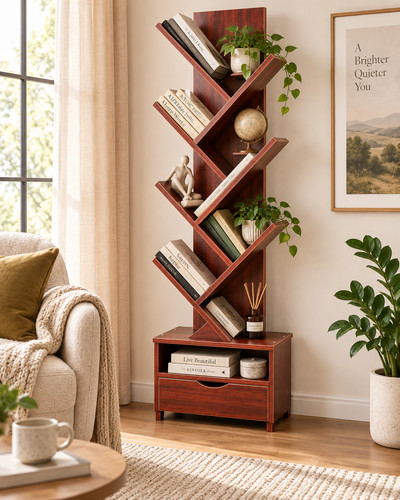 Tree bookshelf tall - tall, floor