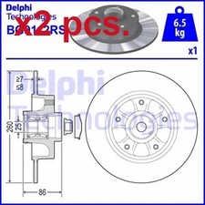 X2 PCS REAR BRAKE DISC ROTOS
