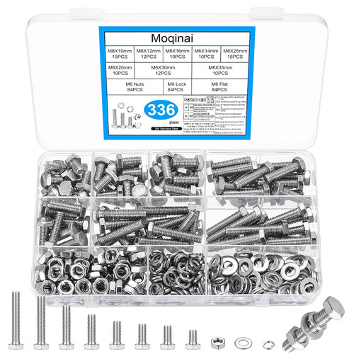 336 pcs stainless steel hex - 336,