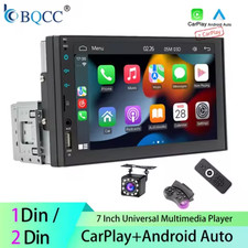 7" 1Din/2Din Car Radio CarPlay Android Auto HD Touch Screen FM AUX BT