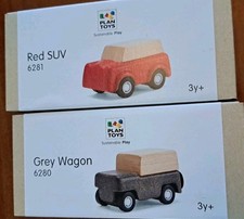 Plan Toys  Wooden Cars x2  New Boxed .  