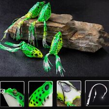 3 x Frog Lure Pike Bait Savage Surface Floating Soft Rubber Lure Chub Trout