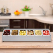 6 Compartment Stainless Steel