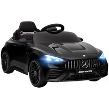 AIYAPLAY Kids Electric Car Licensed Mercedes AMG, 12V Ride On Car, Black