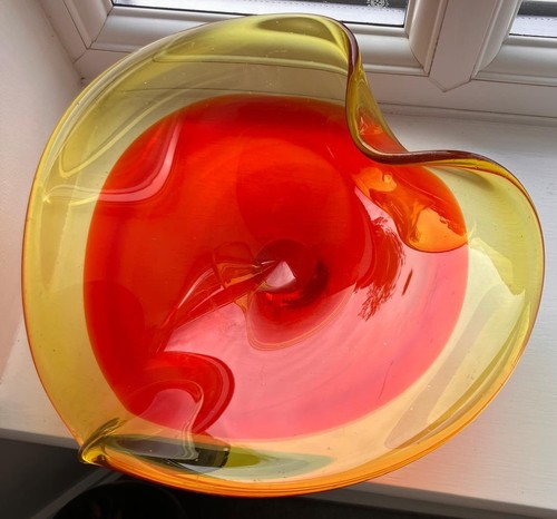 Modern art glass - heart, shaped