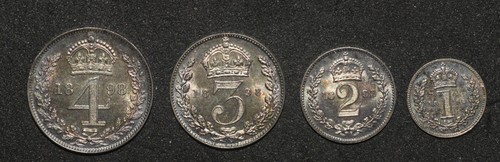 1898 maundy set cased - 1898,