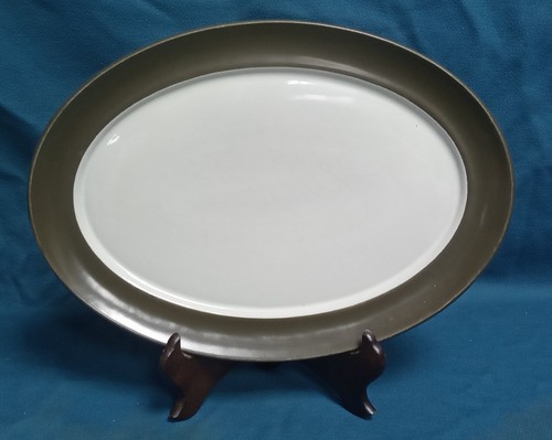 Denby chervon oval platter - chervon,