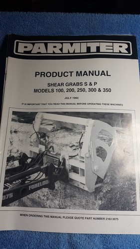 Parmiter product manual shear