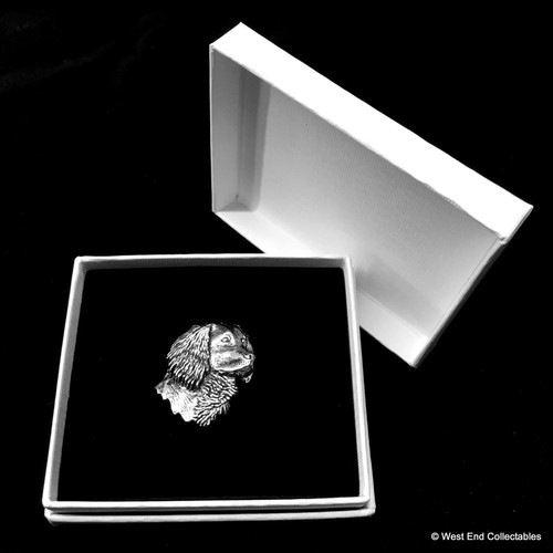 Spaniel head dog - spaniel, silver