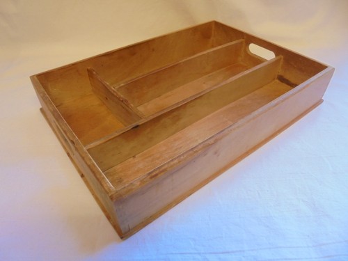 Vintage wooden drawer tidy - vintage,