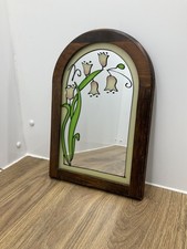 Vintage Interpur Faux Stained Glass Mirror 