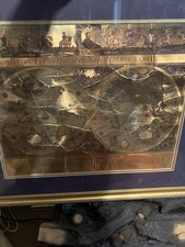 World Map By Blaeu rare gold