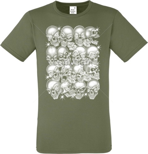 Olive shirt with gothic - with, a