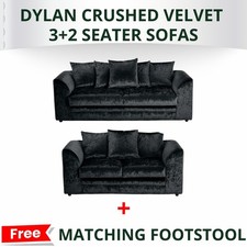 Dylan Black Crushed Velvet 3 +